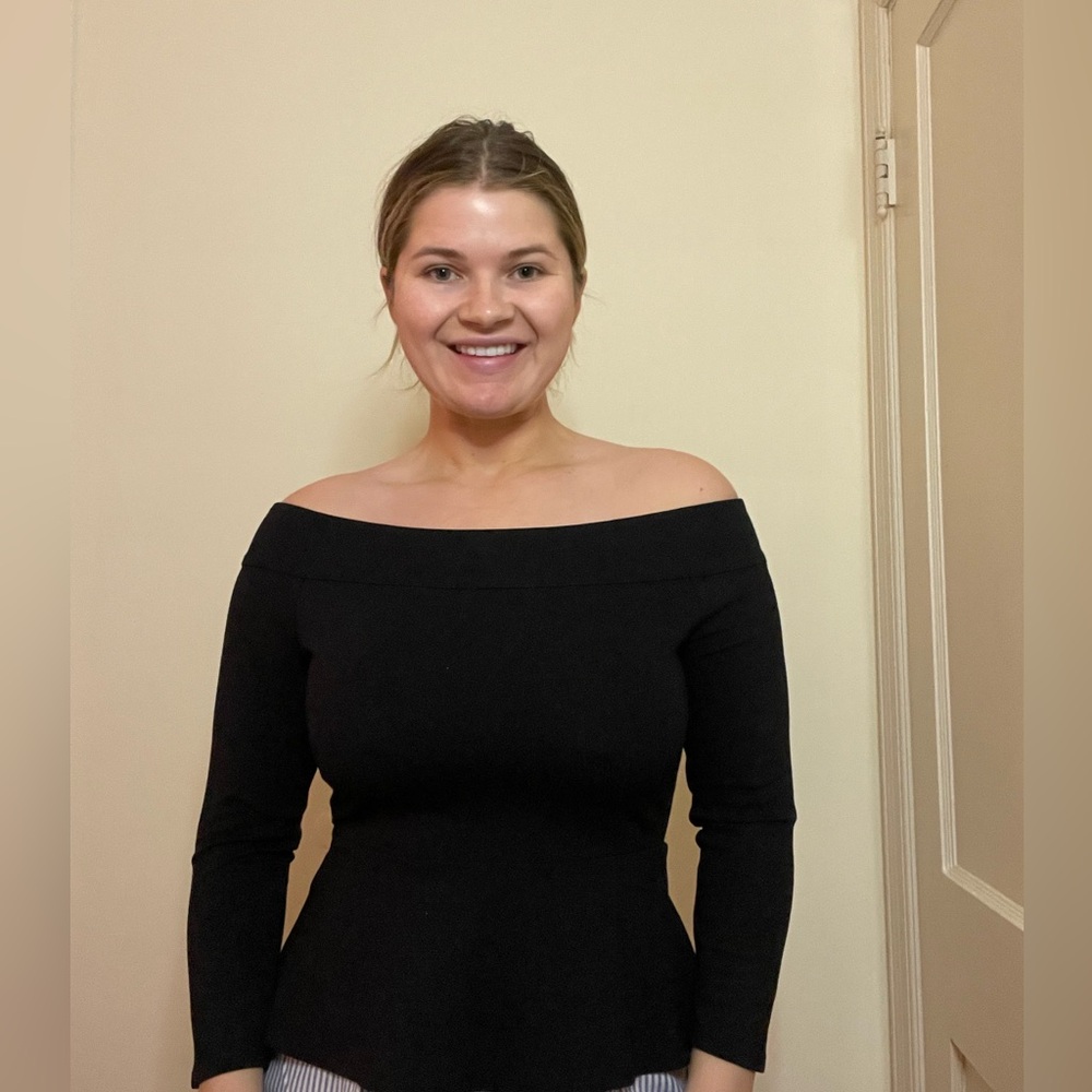 Boutique Black Off-Shoulder Top